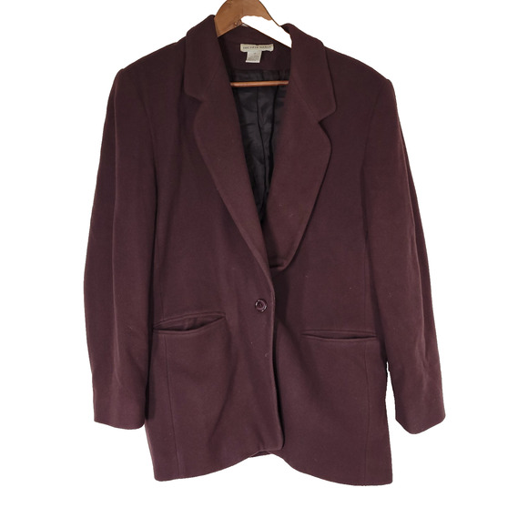 Saks Fifth Avenue Other - Vintage Saks Fifth Avenue Blazer Mens Sz 12 Red Wool Cashmere Business Workwear
